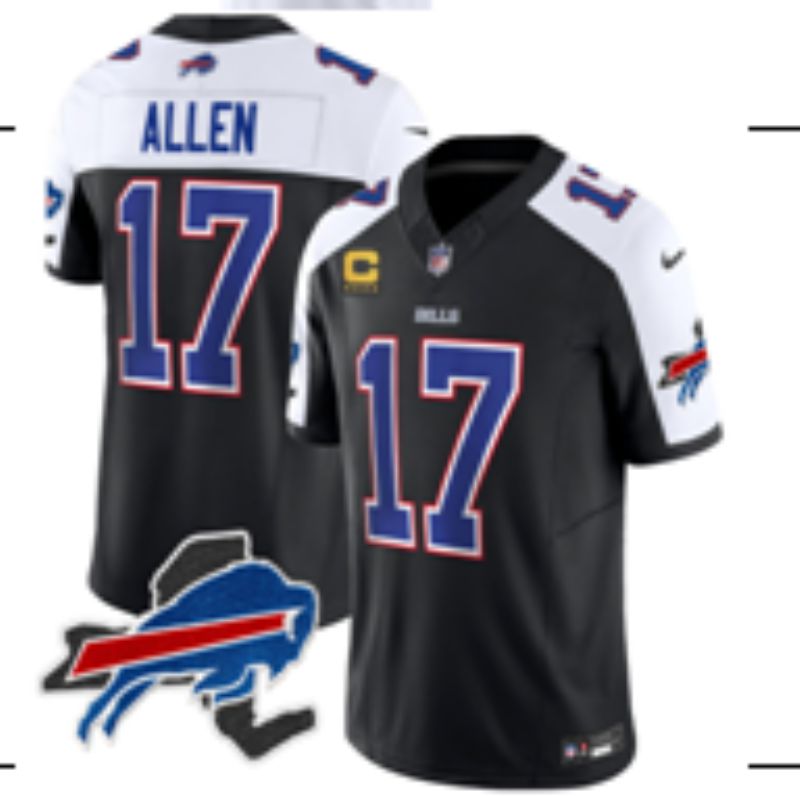 Men Buffalo Bills #17 Allen black Nike 2025 Limited NFL Jersey style 0031